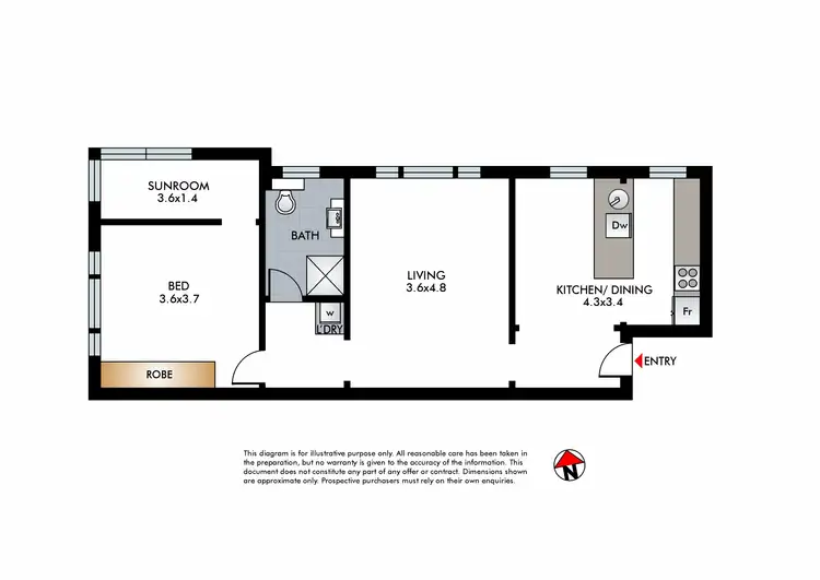 Floorplan of Homely apartment listing, 8/17 Ocean Street, Bondi NSW 2026