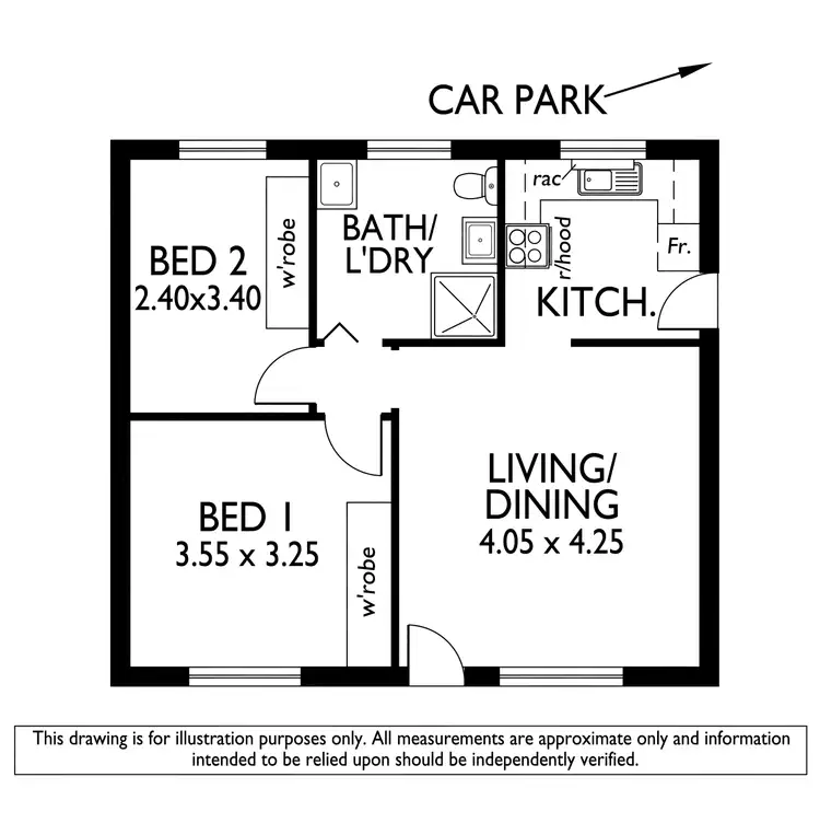 Floorplan of Homely unit listing, 1/127 Anzac Highway, Kurralta Park SA 5037
