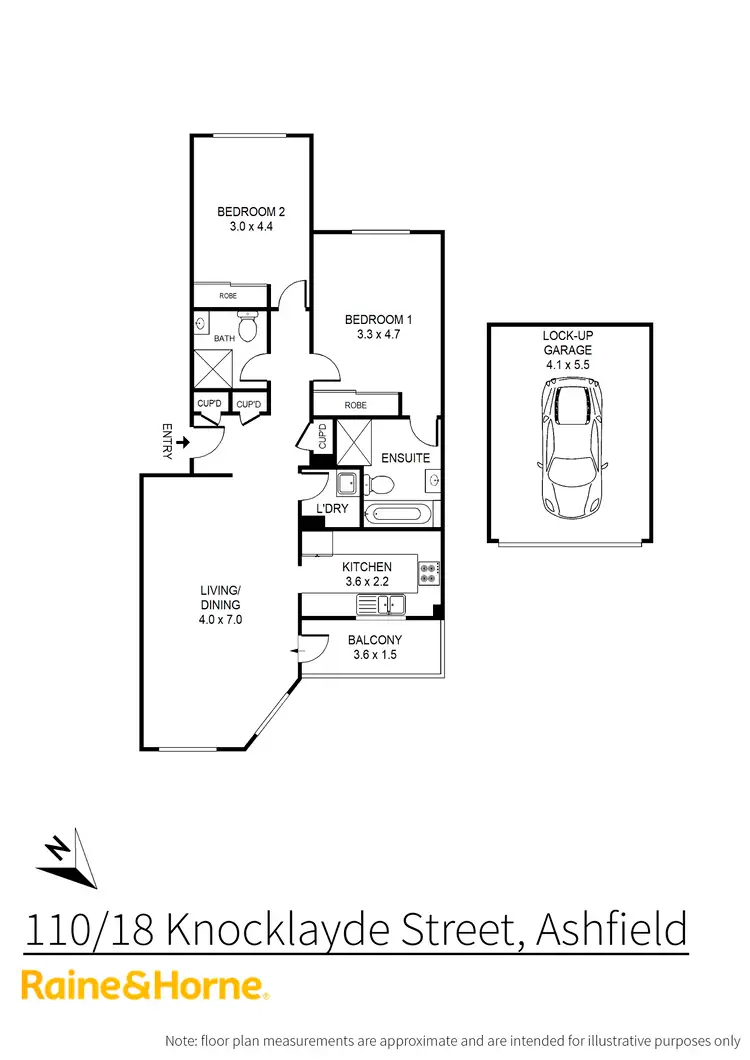 Floorplan of Homely unit listing, 110/18 Knocklayde St, Ashfield NSW 2131