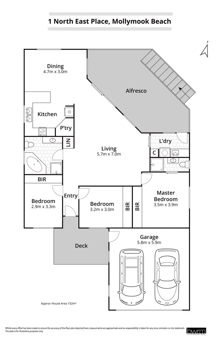 Floorplan of Homely house listing, 1 North East Place, Mollymook Beach NSW 2539