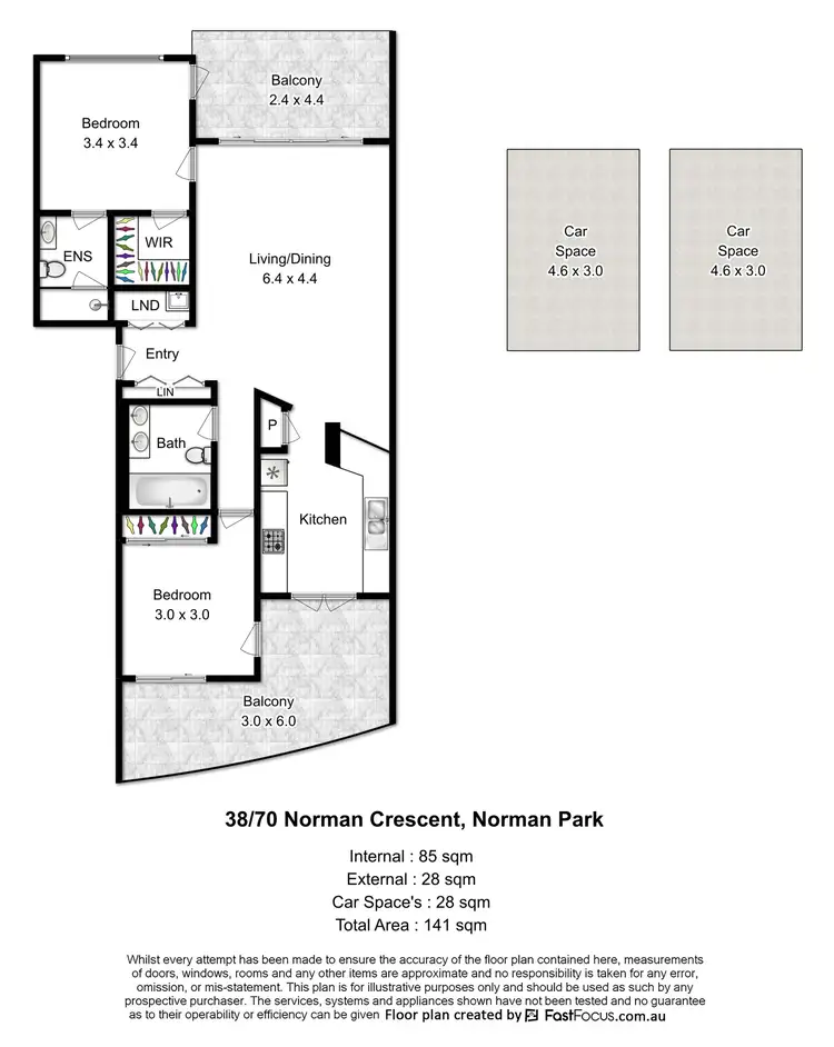 Floorplan of Homely apartment listing, 38/70 Norman Crescent, Norman Park QLD 4170