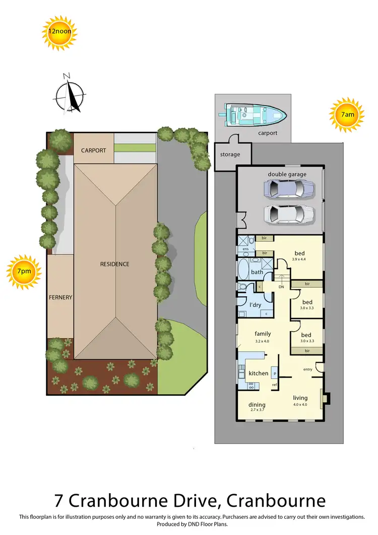 Floorplan of Homely house listing, 7 Cranbourne Drive, Cranbourne VIC 3977