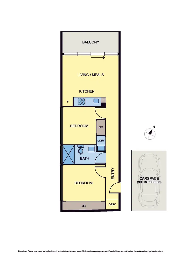 Floorplan of Homely apartment listing, 101/58 Stead Street, South Melbourne VIC 3205