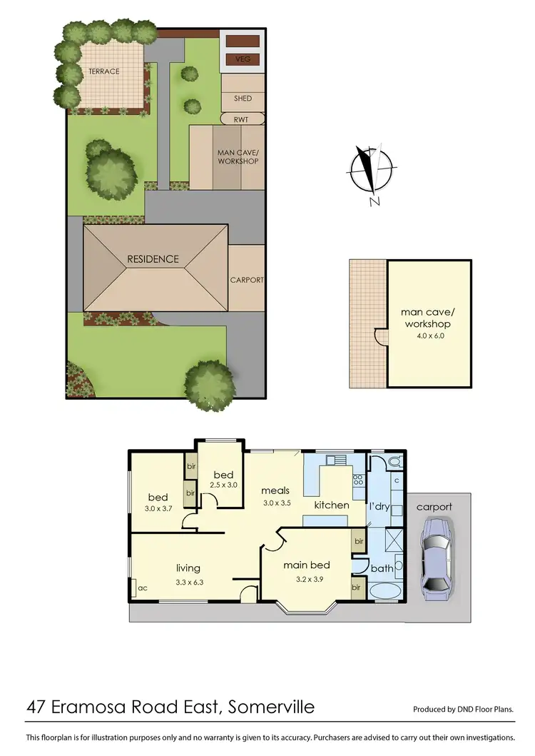 Floorplan of Homely house listing, 47 Eramosa Road East, Somerville VIC 3912