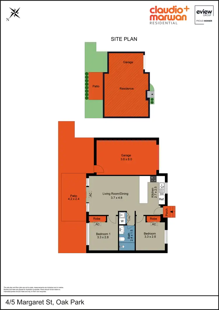 Floorplan of Homely villa listing, 4/5 Margaret Street, Oak Park VIC 3046