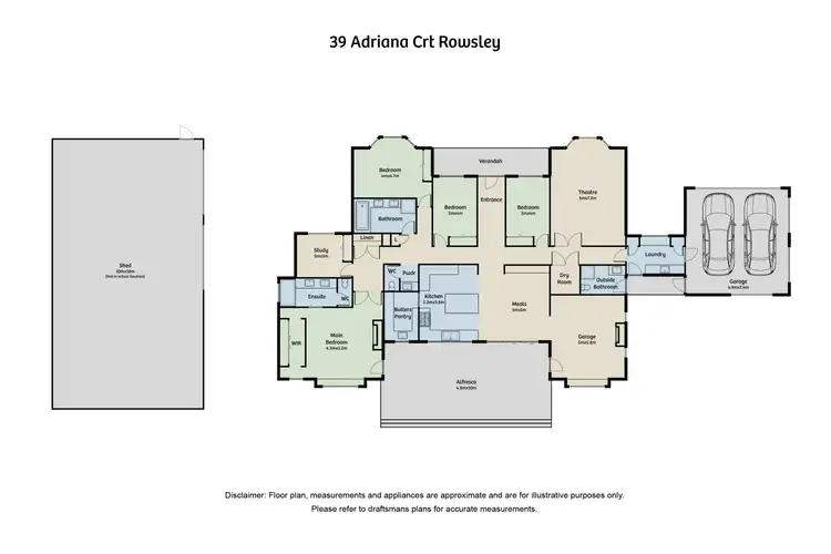 Floorplan of Homely house listing, 39 Adriana Court, Rowsley VIC 3340