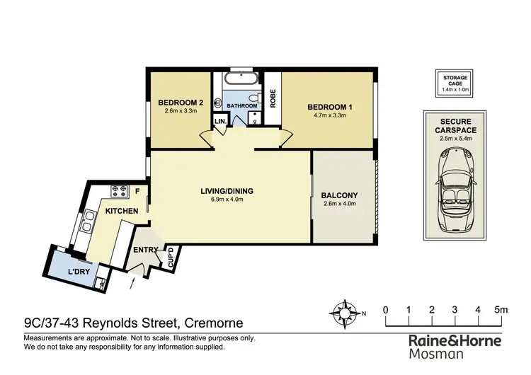 Floorplan of Homely apartment listing, 9C/37 Reynolds Street, Cremorne NSW 2090