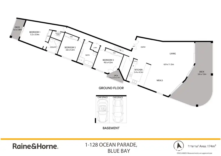 Floorplan of Homely apartment listing, 1/128 Ocean Parade, Blue Bay NSW 2261