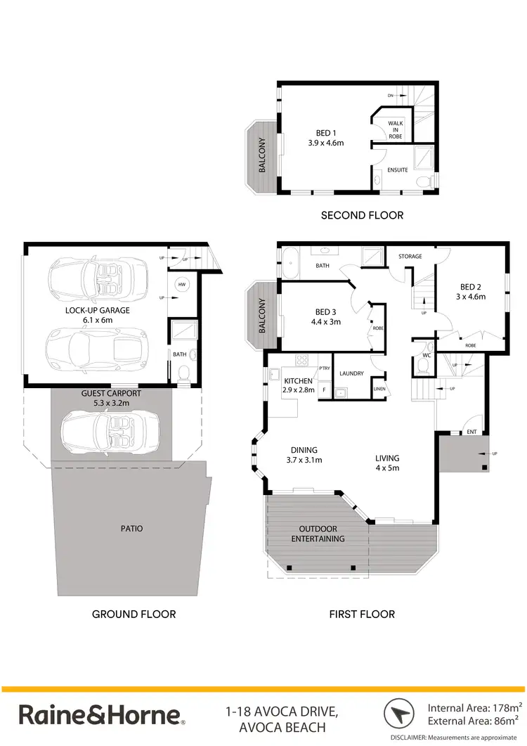 Floorplan of Homely townhouse listing, 1/18 Avoca Drive, Avoca Beach NSW 2251