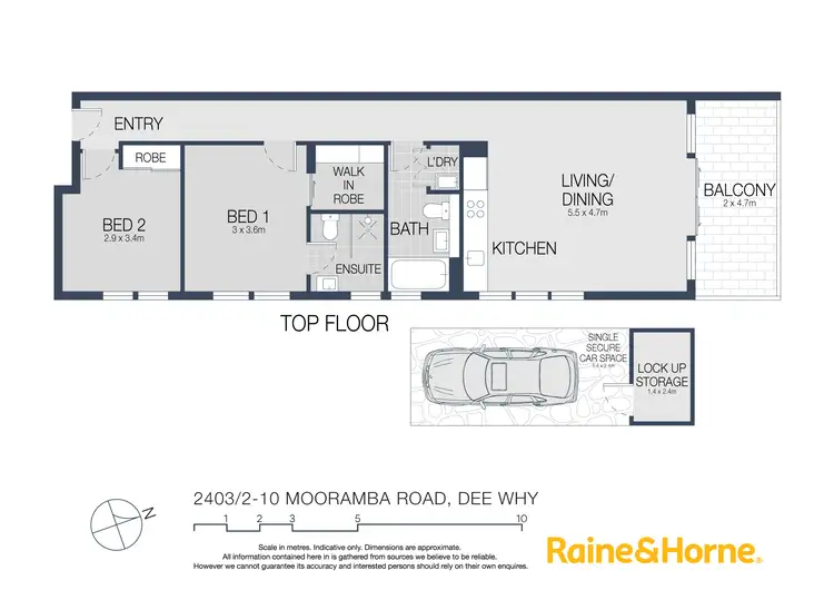 Floorplan of Homely apartment listing, 2403/2-10 Mooramba Road, Dee Why NSW 2099