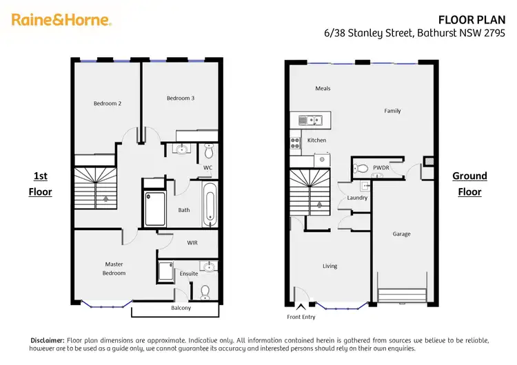 Floorplan of Homely townhouse listing, 6/38 Stanley Street, Bathurst NSW 2795