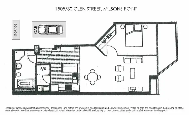 Floorplan of Homely apartment listing, 1505/30 Glen Street, Milsons Point NSW 2061