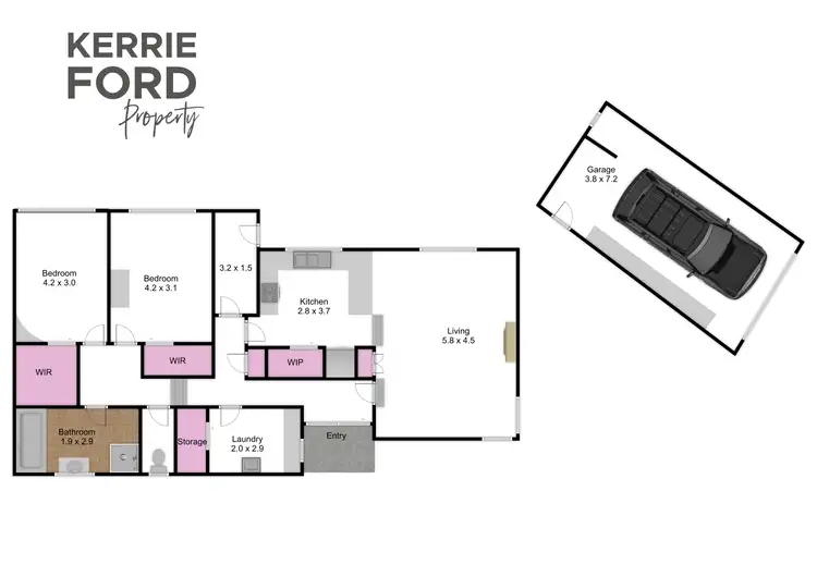Floorplan of Homely house listing, 2 Bridges Avenue, Traralgon VIC 3844