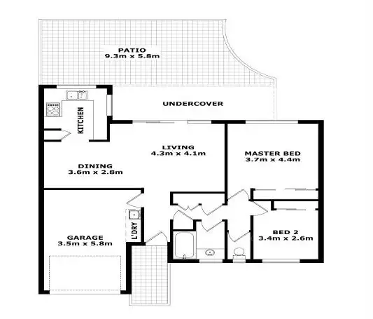 Floorplan of Homely villa listing, 8/25 Felstead Street, Everton Park QLD 4053