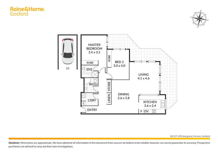 Floorplan of Homely apartment listing, 10/127-129 Georgiana Terrace, Gosford NSW 2250