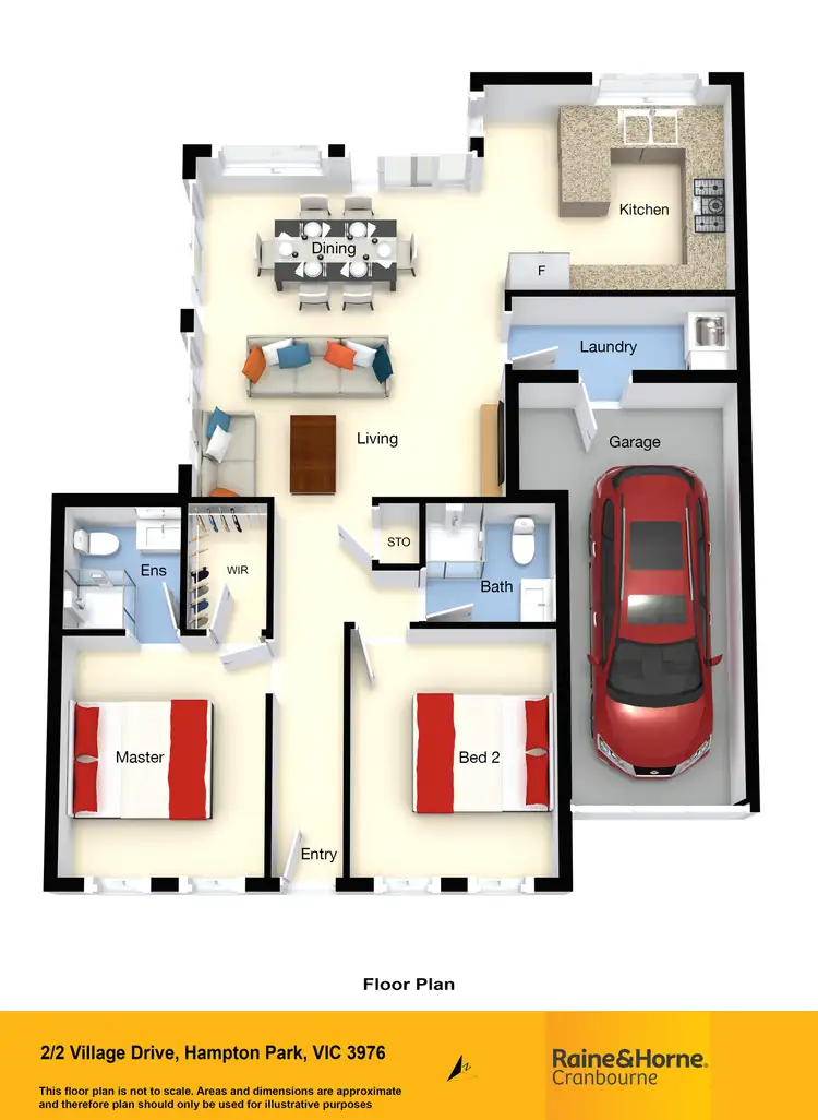 Floorplan of Homely unit listing, 2/2 Village Drive, Hampton Park VIC 3976