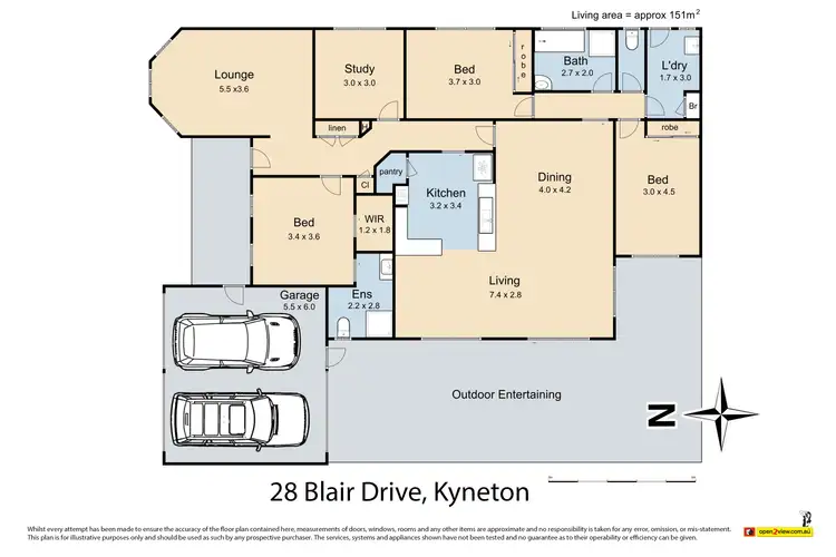 Floorplan of Homely house listing, 28 Blair Drive, Kyneton VIC 3444