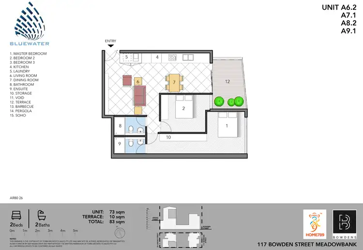 Floorplan of Homely unit listing, 26/117 Bowden Street, Meadowbank NSW 2114