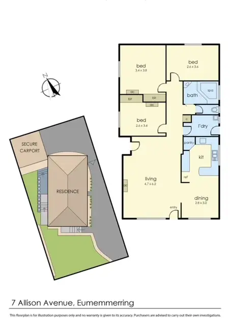 Floorplan of Homely house listing, 7 Allison Avenue, Eumemmerring VIC 3177