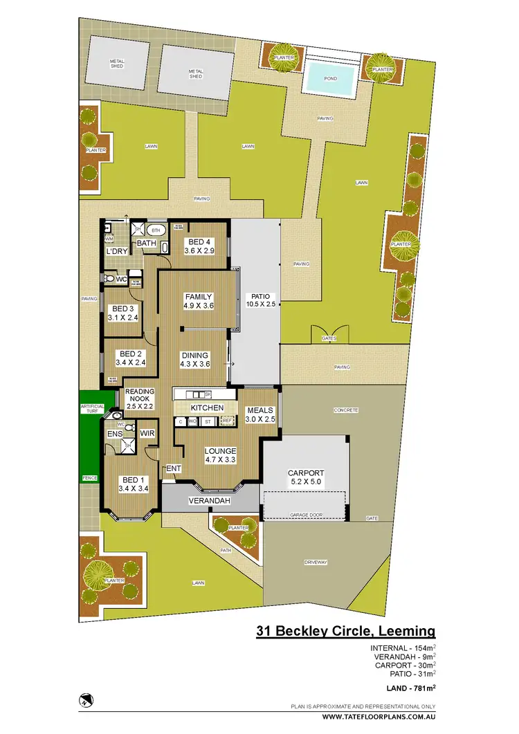 Floorplan of Homely house listing, 31 Beckley Circle, Leeming WA 6149