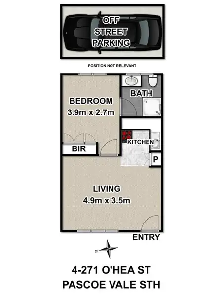 Floorplan of Homely apartment listing, 4/271 Ohea Street, Pascoe Vale South VIC 3044
