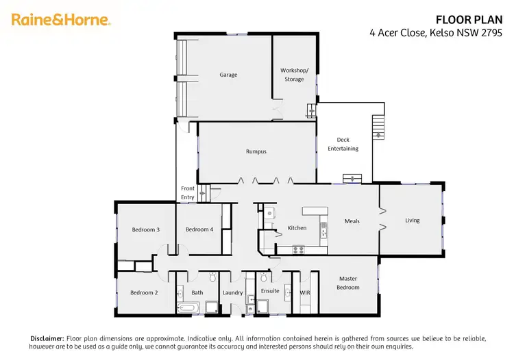 Floorplan of Homely house listing, 4 Acer Close, Kelso NSW 2795