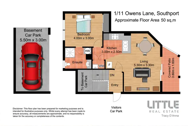 Floorplan of Homely unit listing, 1/11 Owens Lane, Southport QLD 4215