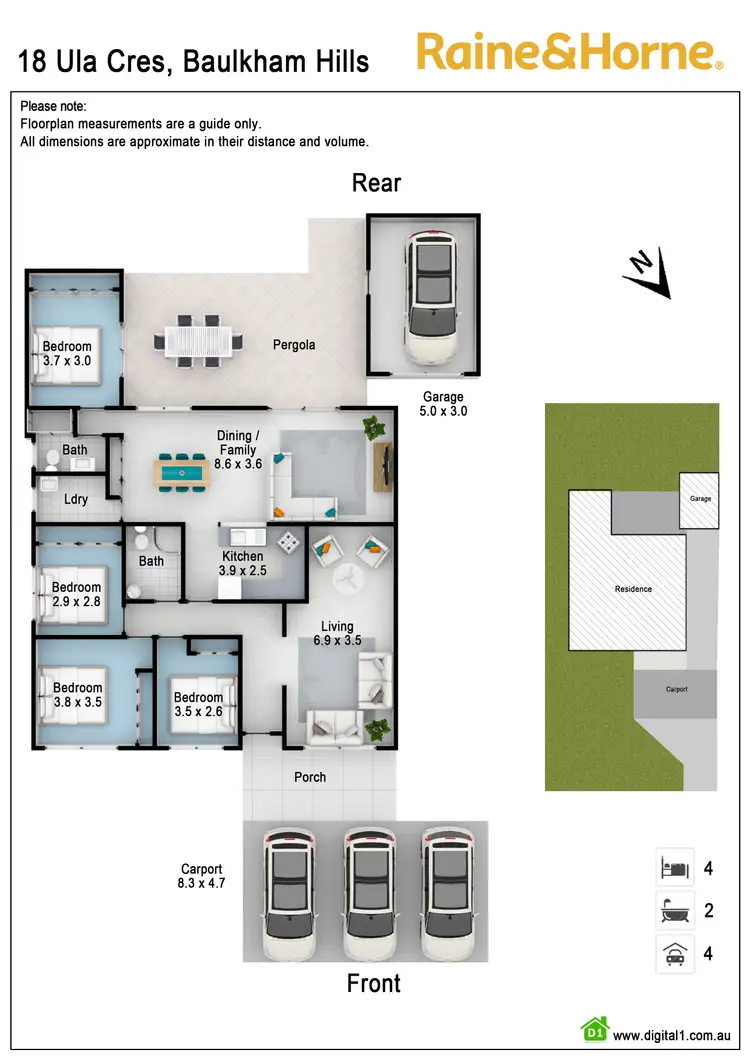Floorplan of Homely house listing, 18 Ula Crescent, Baulkham Hills NSW 2153