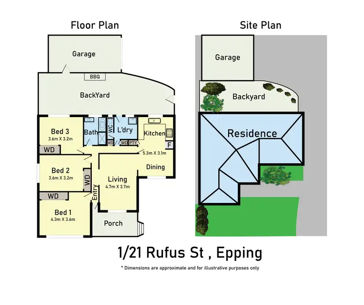 Floorplan of Homely house listing, 1/21 Rufus Street, Epping VIC 3076
