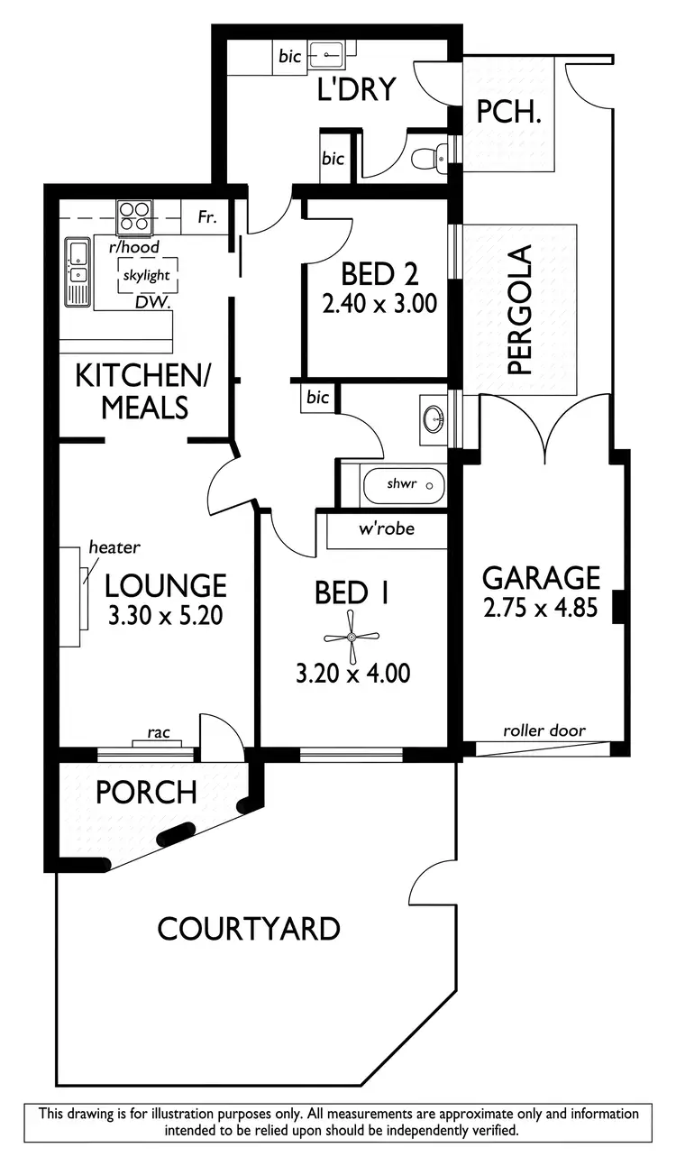 Floorplan of Homely semi-detached listing, 2/16 Beckman Street, Plympton SA 5038