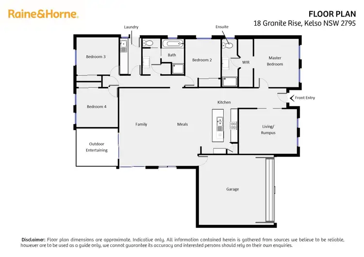 Floorplan of Homely house listing, 18 Granite Rise, Kelso NSW 2795