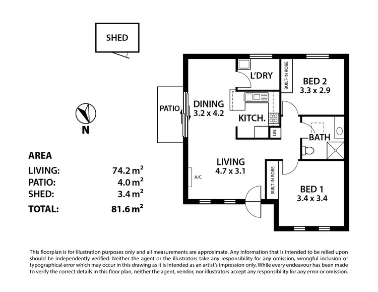 Floorplan of Homely unit listing, 3/58 Onkaparinga Valley Road, Woodside SA 5244