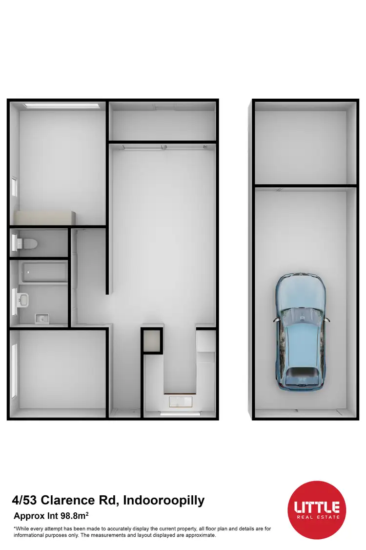 Floorplan of Homely apartment listing, 4/53 Clarence Road, Indooroopilly QLD 4068