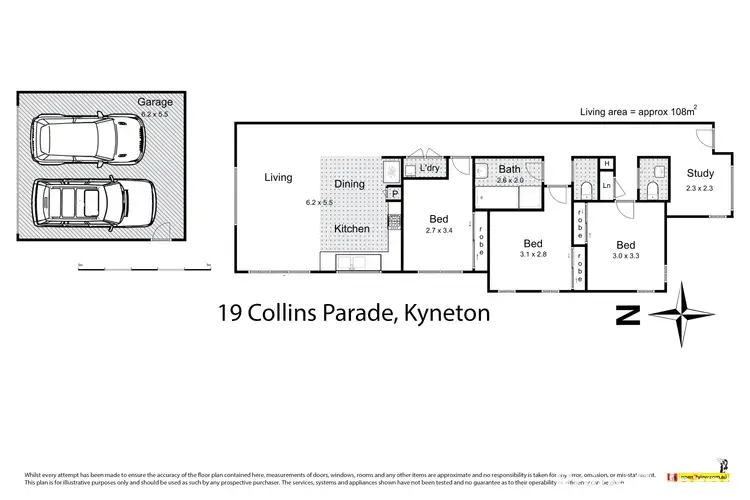 Floorplan of Homely house listing, 19 Collins Parade, Kyneton VIC 3444
