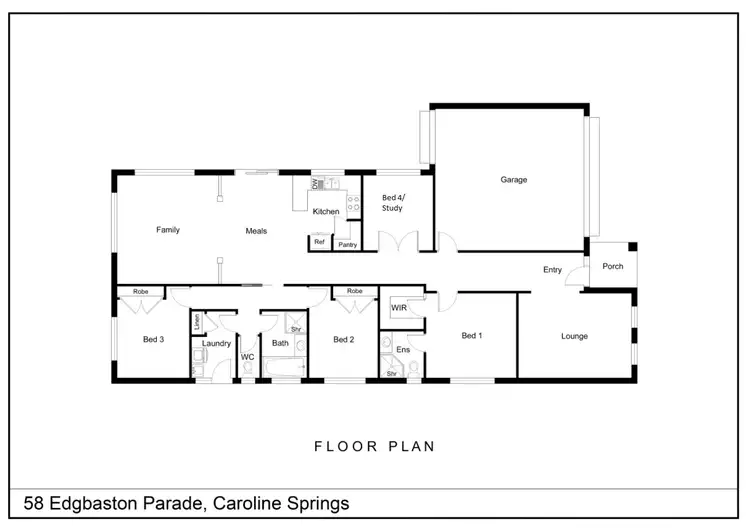 Floorplan of Homely house listing, 58 Edgbaston Parade, Caroline Springs VIC 3023