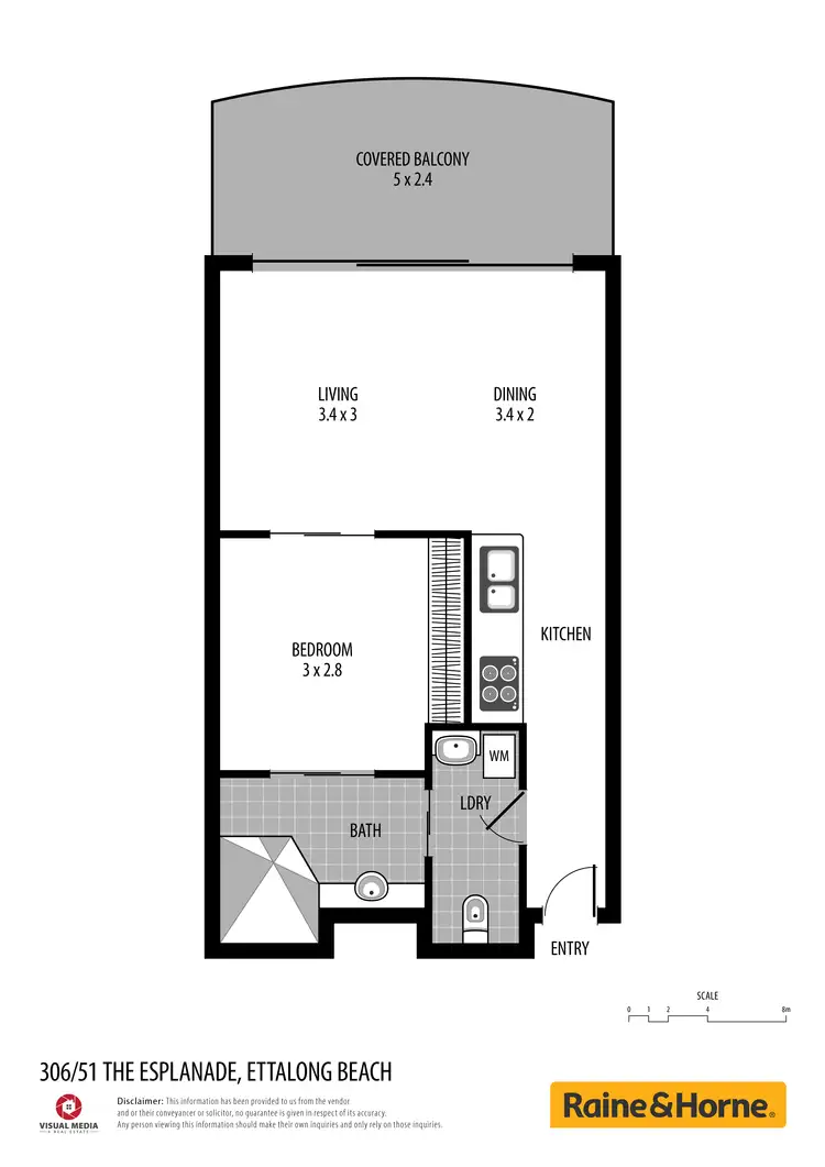 Floorplan of Homely apartment listing, 306/51-54 The Esplanade, Ettalong Beach NSW 2257