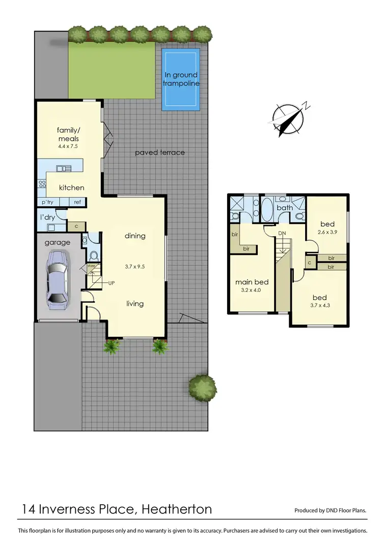 Floorplan of Homely house listing, 14 Inverness Place, Heatherton VIC 3202
