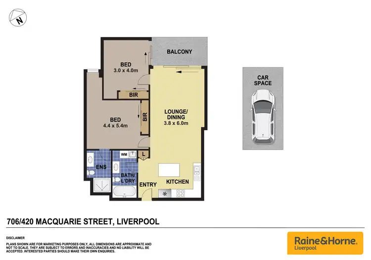 Floorplan of Homely unit listing, 706/420 Macquarie Street, Liverpool NSW 2170