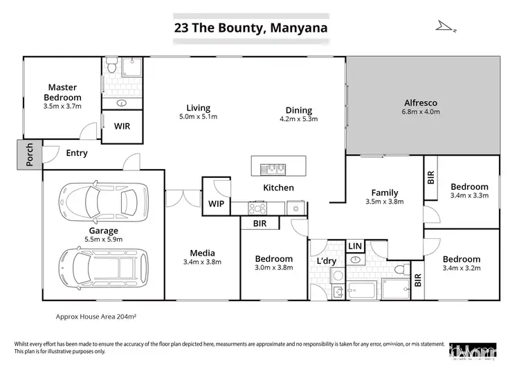 Floorplan of Homely house listing, 23 The Bounty, Manyana NSW 2539
