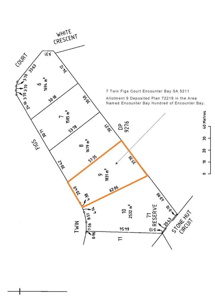 Floorplan of Homely land listing, 7 (Lot 9) Twin Figs Court, Encounter Bay SA 5211