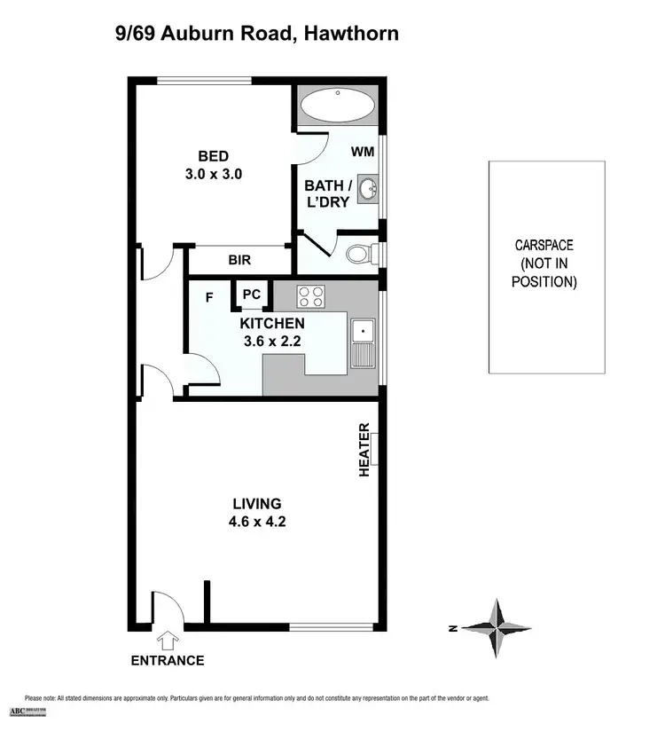 Floorplan of Homely apartment listing, 9/69 Auburn Road, Hawthorn VIC 3122
