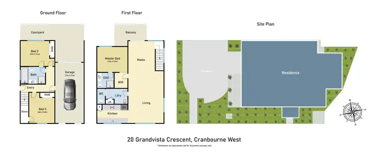 Floorplan of Homely townhouse listing, 20 Grandvista Crescent, Cranbourne West VIC 3977