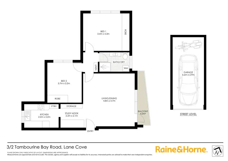 Floorplan of Homely apartment listing, 3/2 Tambourine Bay Road, Lane Cove NSW 2066