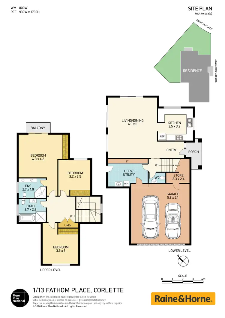 Floorplan of Homely townhouse listing, 1/13 Fathom Place, Corlette NSW 2315