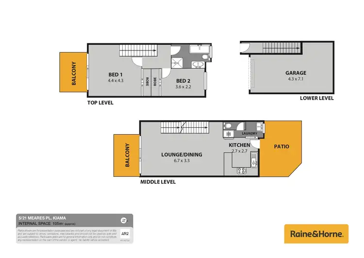 Floorplan of Homely townhouse listing, 5/21 Meares Place, Kiama NSW 2533