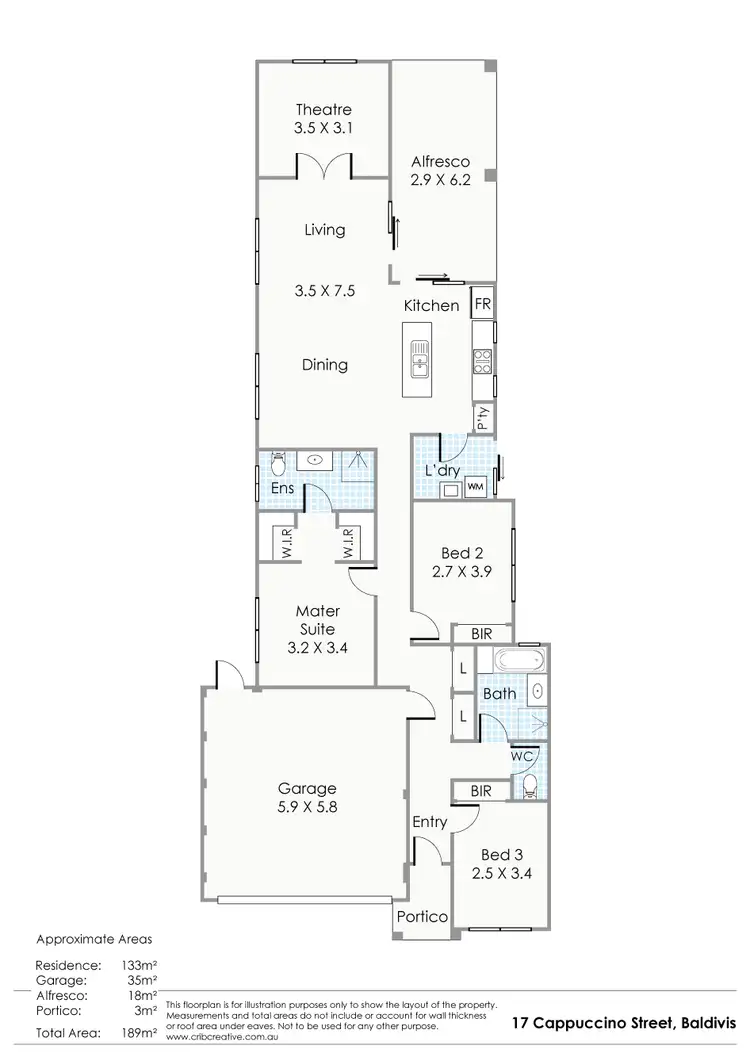 Floorplan of Homely house listing, 17 Cappuccino Drive, Baldivis WA 6171