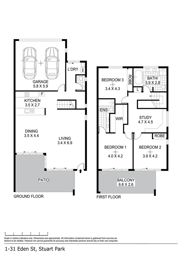Floorplan of Homely townhouse listing, 1/31 Eden Street, Stuart Park NT 820