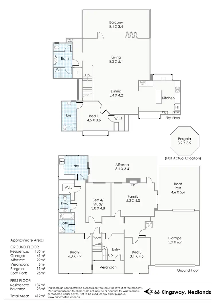 Floorplan of Homely house listing, 66 Kingsway, Nedlands WA 6009