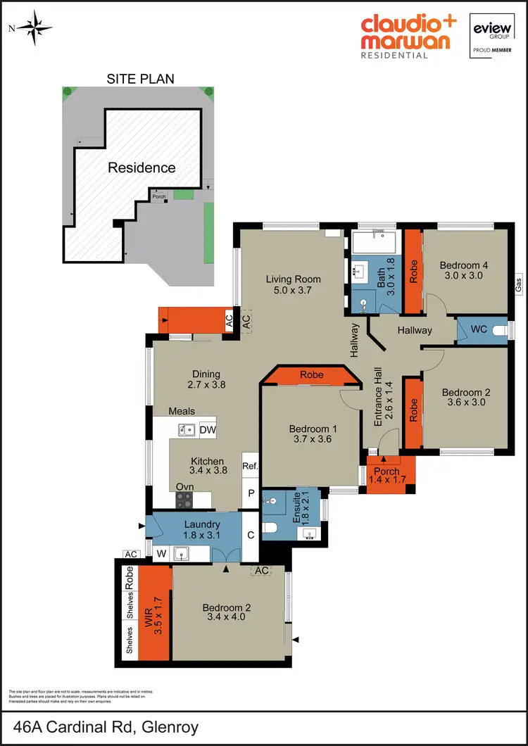 Floorplan of Homely unit listing, 46A Cardinal Road, Glenroy VIC 3046