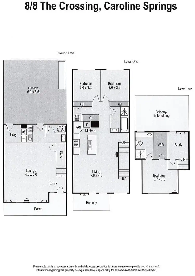 Floorplan of Homely townhouse listing, 8/8 The Crossing, Caroline Springs VIC 3023